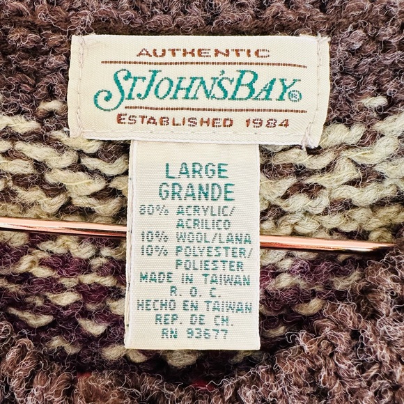 Vintage St John’s Bay vest chunky knit sweater - Picture 9 of 10